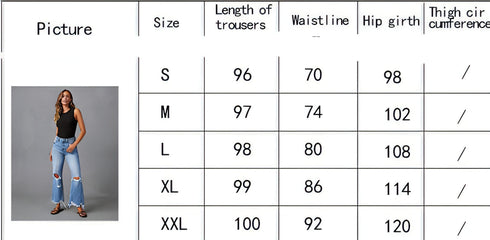 SkyFade™ – Ripped Wide-Leg High Waist Jeans
